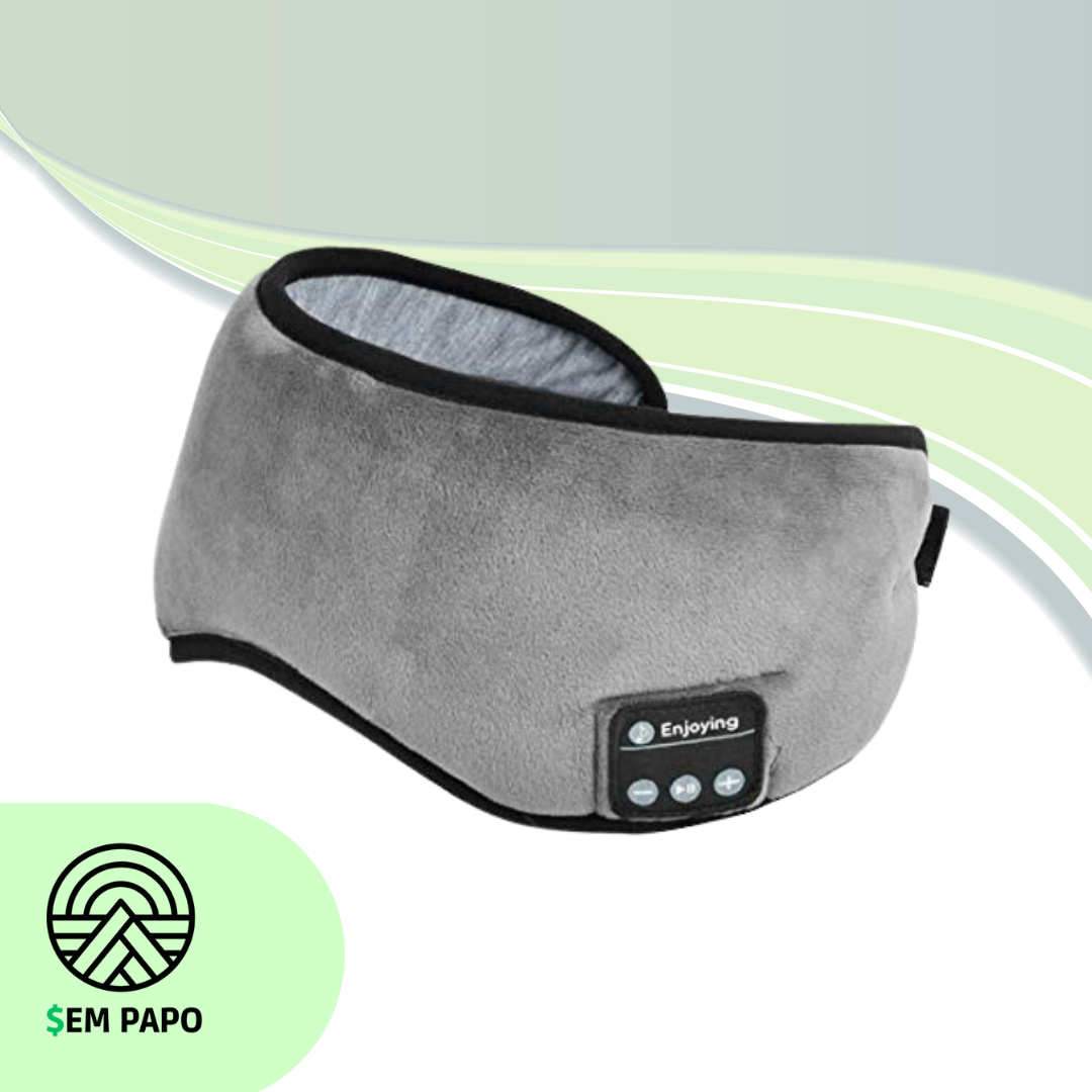 Máscara para dormir com fone de ouvido Bluetooth!